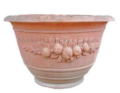Conca melogani - Terracotta-Topf mit Granatäpfeln