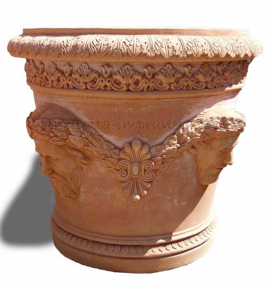 Vaso 4 poeti - Terracotta-Vase 4 Poeten