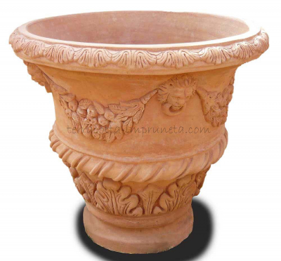 vaso a calice - TulpenförmigeTerracotta-Vase