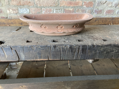 Lavabo - Terracotta-Waschbecken mit Verzierung