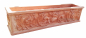 Preview: langer Terracotta-Kasten mit Blumenmuster