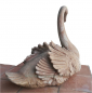 Preview: Terracotta-Schwan mit Patina, hintere Ansicht