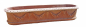 Preview: langer ovaler Terracotta-Kasten mit Girlande