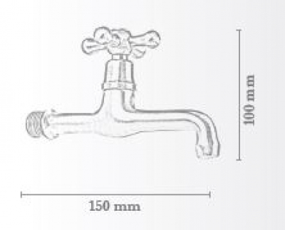 Wasserhahn aus messing für garten, schema  klassisch