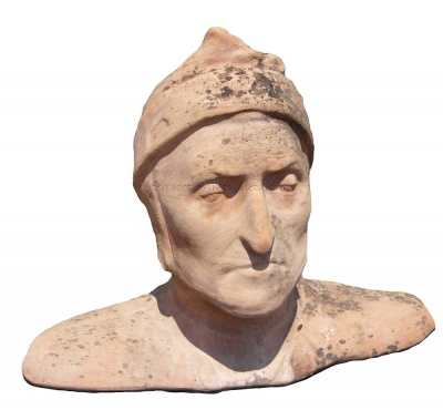 Busto Dante - Terracotta-Büste
