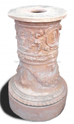 Colonna ornata 80 - verzierte Terracotta-Säule