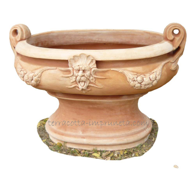 Vasca ovale - Ovaler Terracotta-Pokal 115 cm x 75 cm x 65 cm Höhe. Gewicht 115 kg