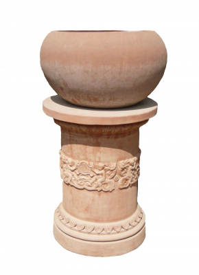 Colonna putti - runde Terracotta-Säule mit Putten