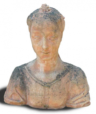 Busto nobildonna- Terracotta-Büchte „Adlige mit Diadem“ (nach Desiderio)