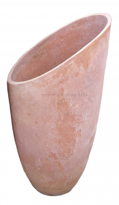 moderner hoher Terracotta-Topf