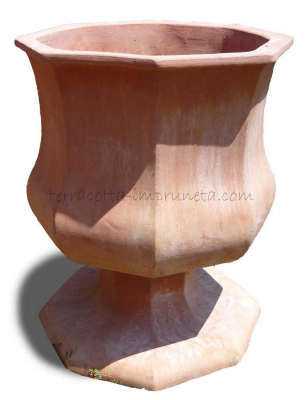Vaso ottagonale con base - Achteckige Vase mit Fuß