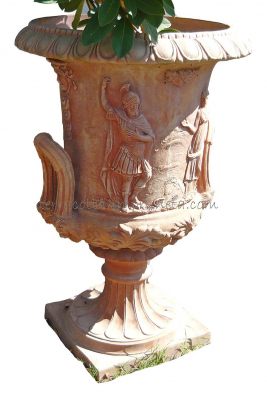 Vaso olimpia - Verzierter Terracotta-Pokal