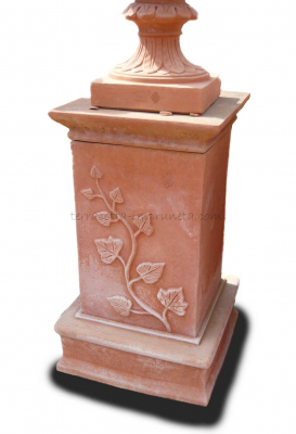Colonna grande edera - Terracotta-Säule mit Efeu