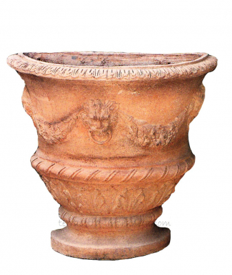 Mezzo vaso orlato 80 - Halber Terracotta-Topf