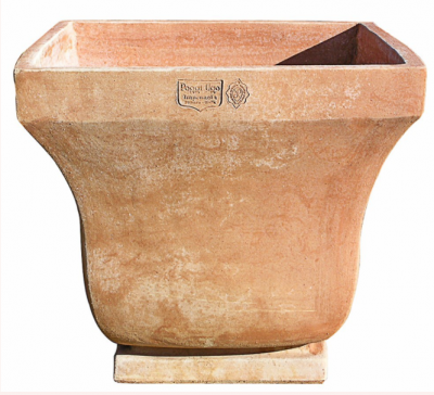 Vaso a capitello liscio- Glatte Vase mit Fuß
