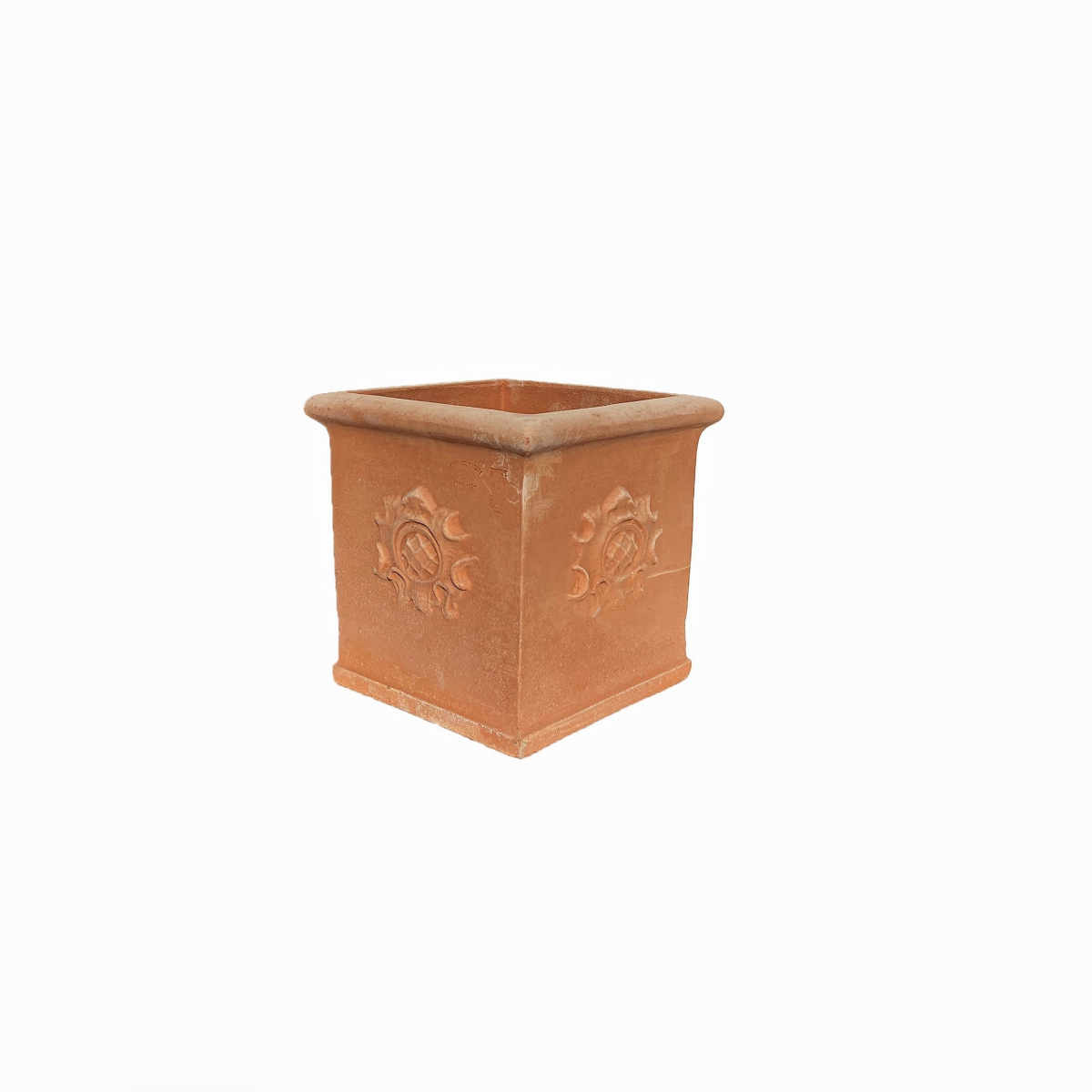 Quadratischer Pflanzkasten mit Ornament