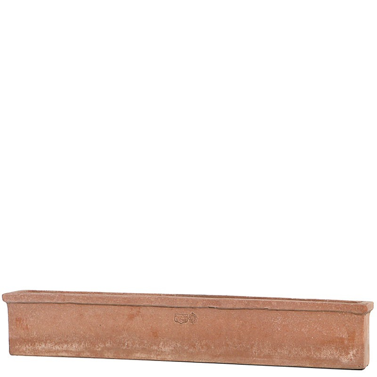 Terracotta Balkonkasten, ode 100 cm länge, 14 cm Tief, Frostfest