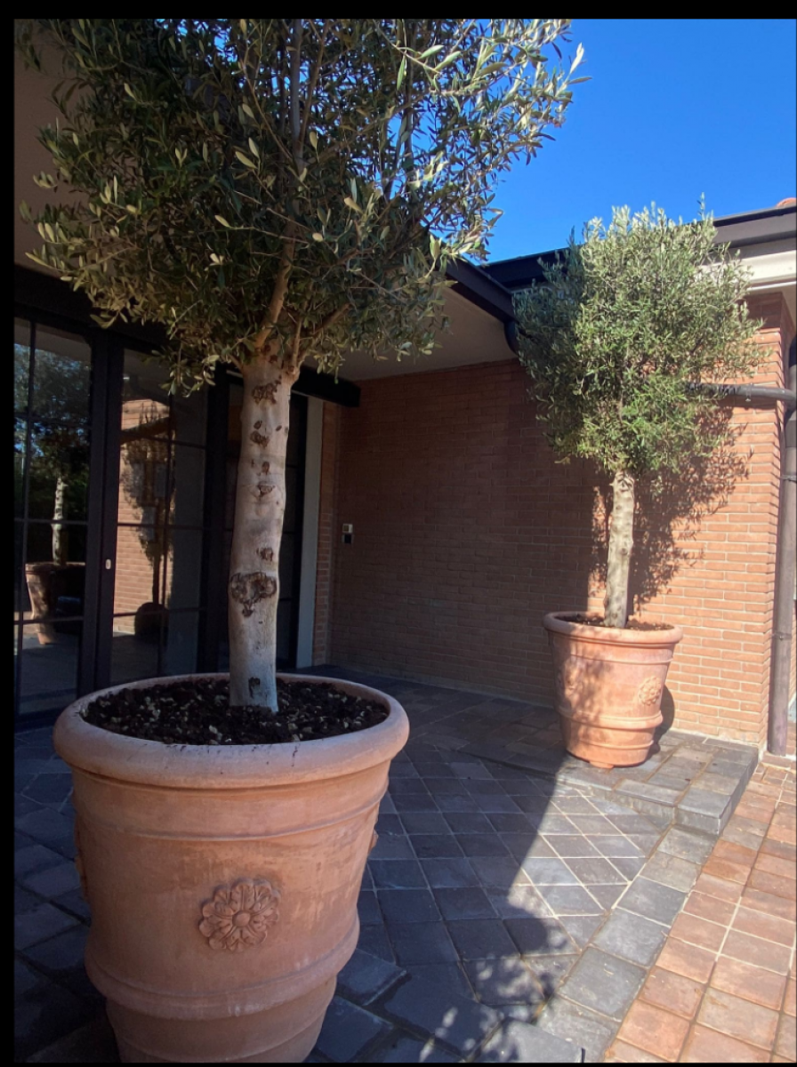 Vaso Firenze – Große Teracotta-Vase mit Wappendekor