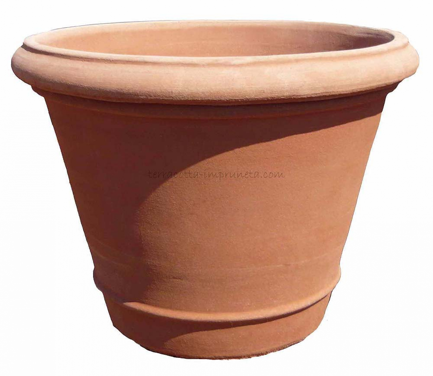 schlichter runder Terracotta-Topf