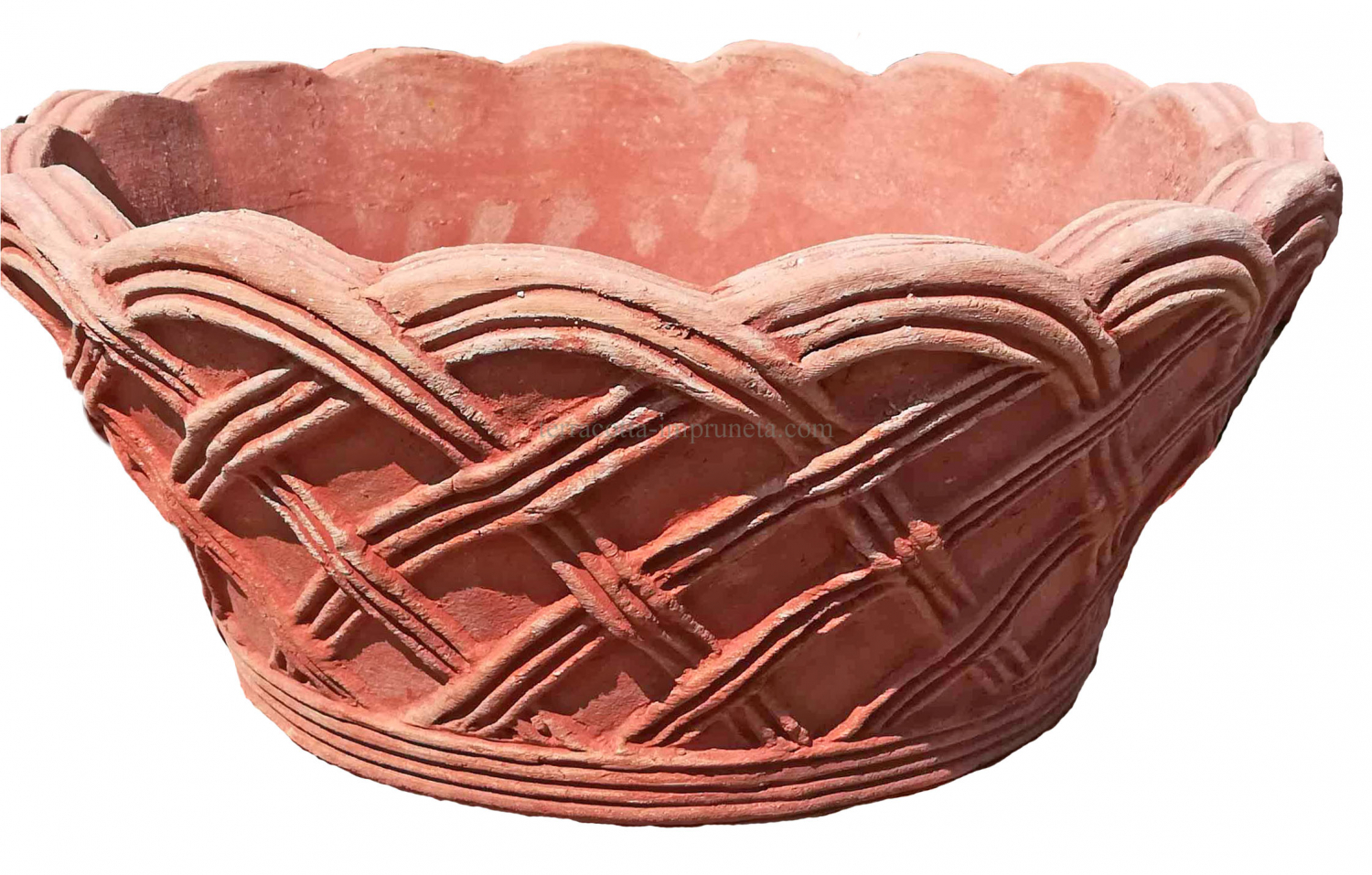 Terracotta-Schale mit Korbmuster