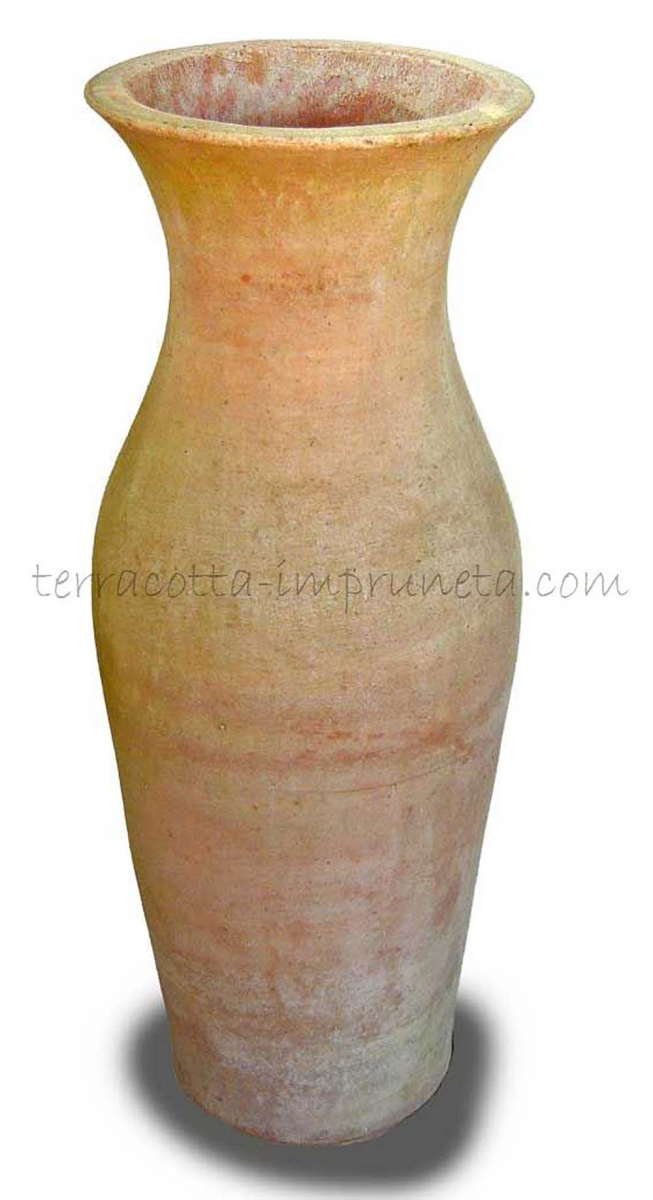 schmale Terracotta-Vase