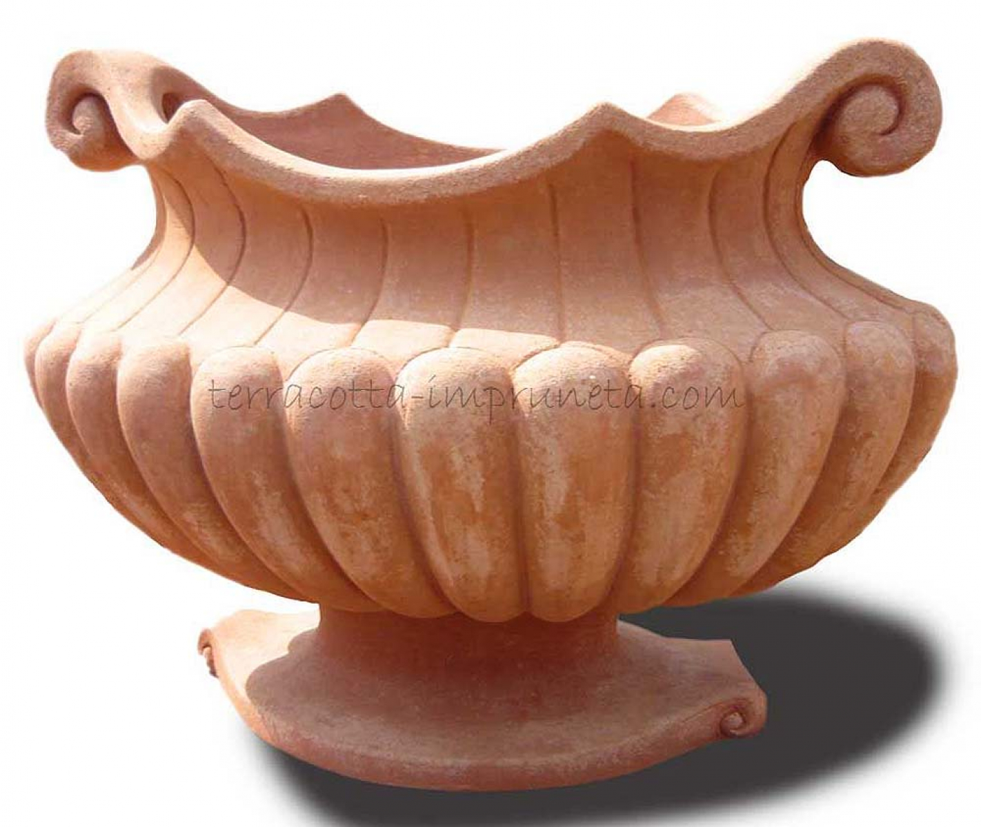 ovale barocke Terracotta-Schale