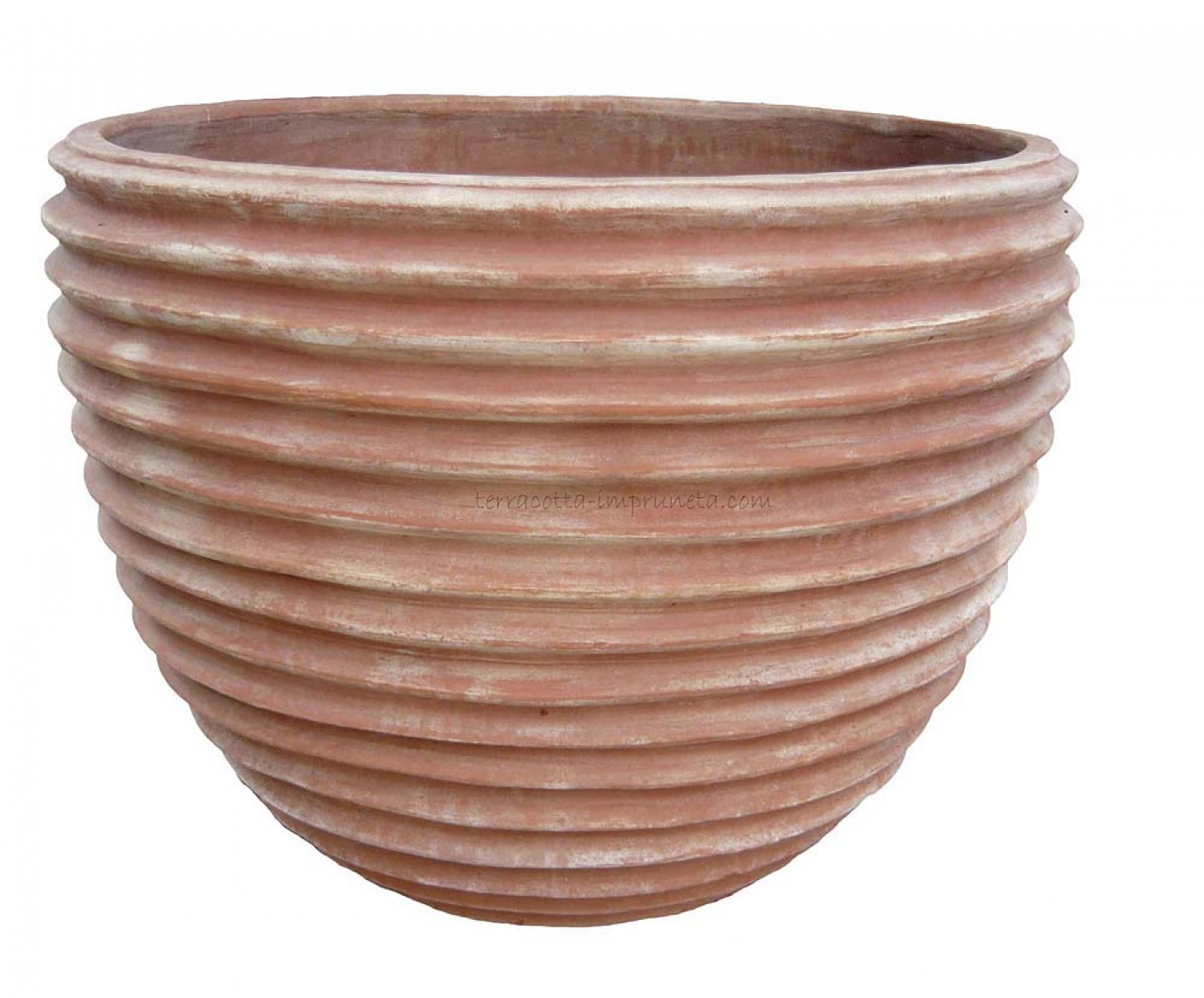 Terracotta-Schale mit Rillen