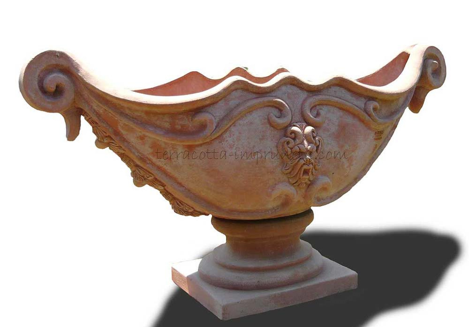 Ovaler Terracotta-Pokal