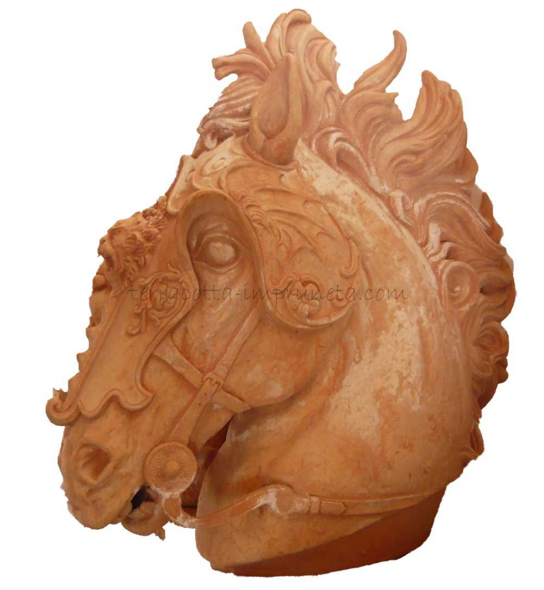 Terracotta-Pferdekopf
