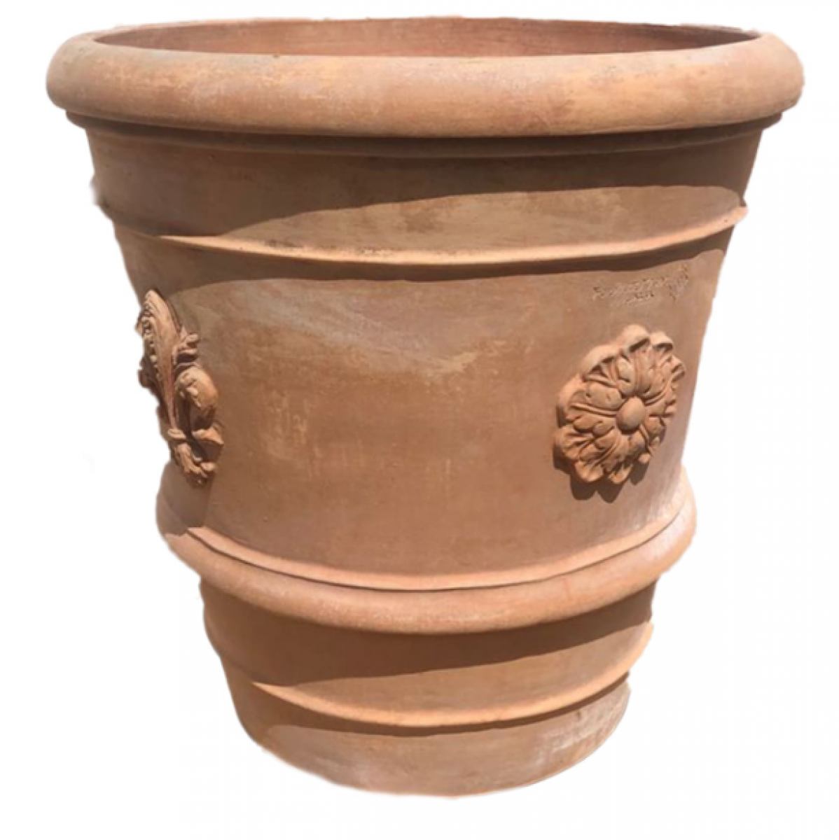 Vaso Firenze – Große Teracotta-Vase mit Wappendekor